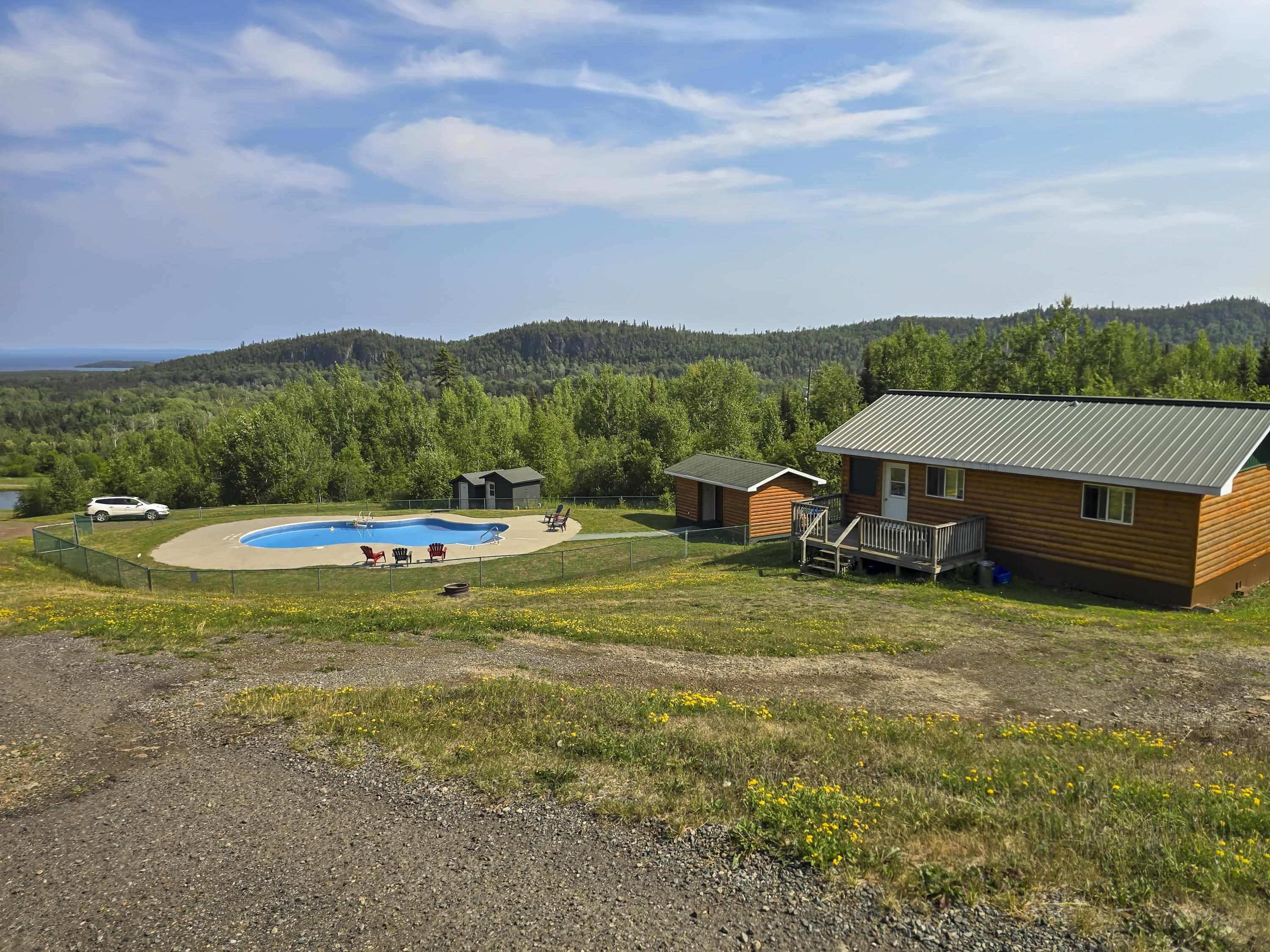 7081 Hwy 61, Neebing, ON - Outdoor With In Ground Pool With View
