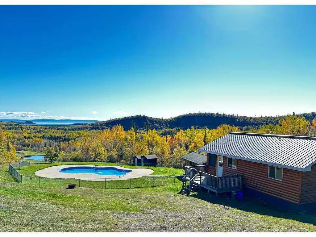 7081 Hwy 61, Neebing, ON - Outdoor With In Ground Pool With View