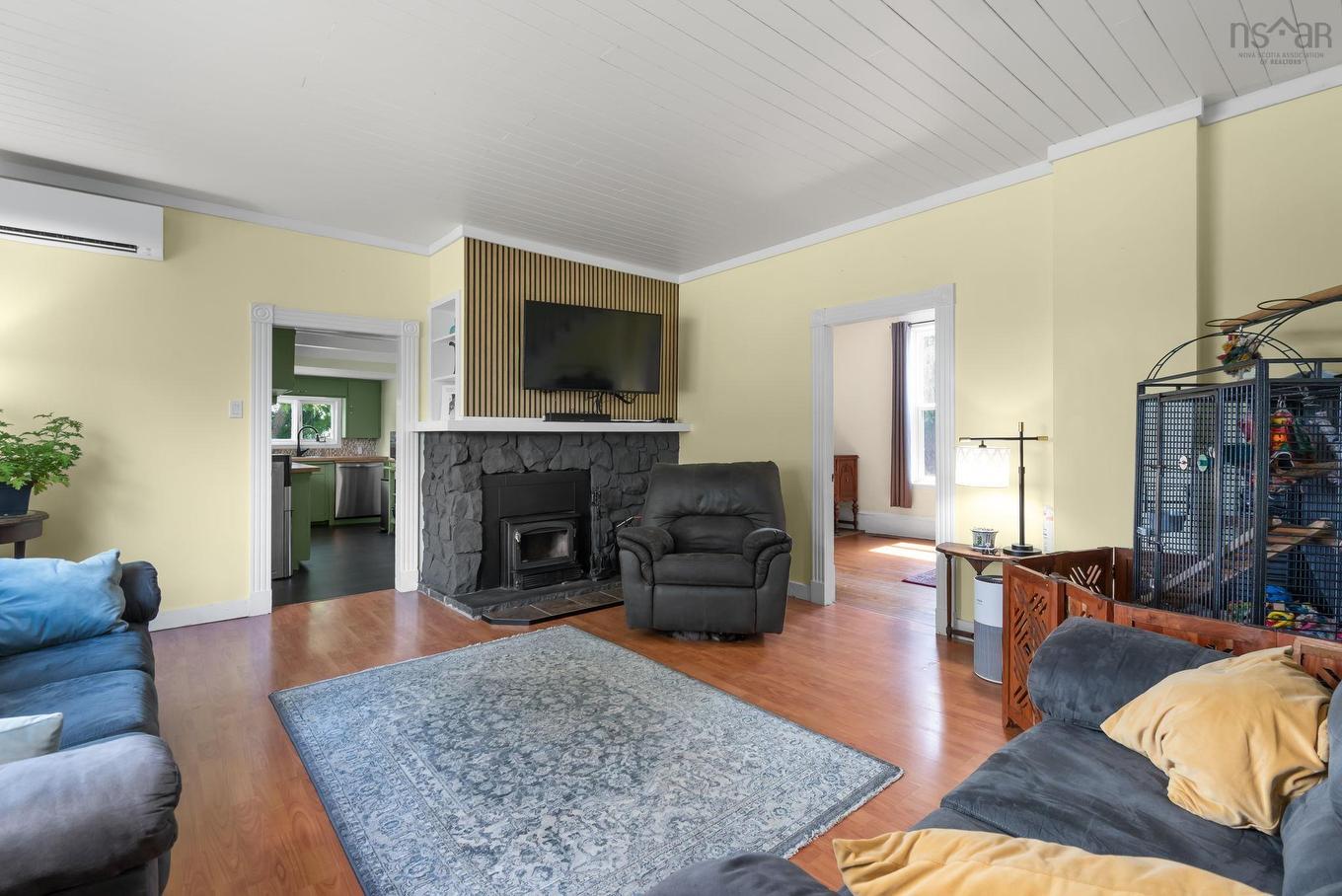 301 Town Road, Falmouth, NS - Indoor Photo Showing Living Room With Fireplace