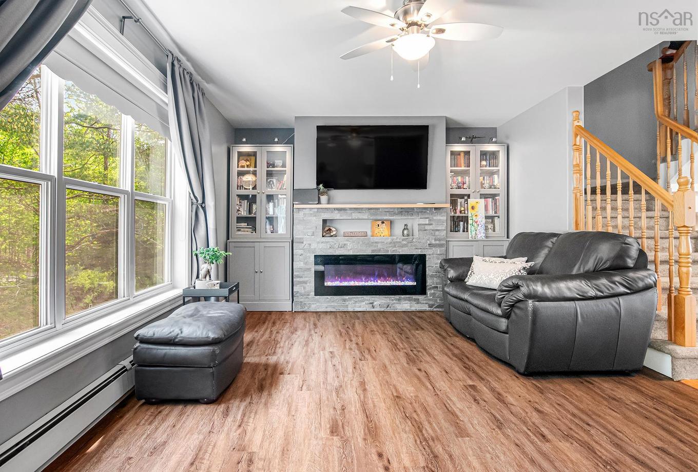 48 Gorsebud Close, Halifax, NS - Indoor Photo Showing Living Room With Fireplace
