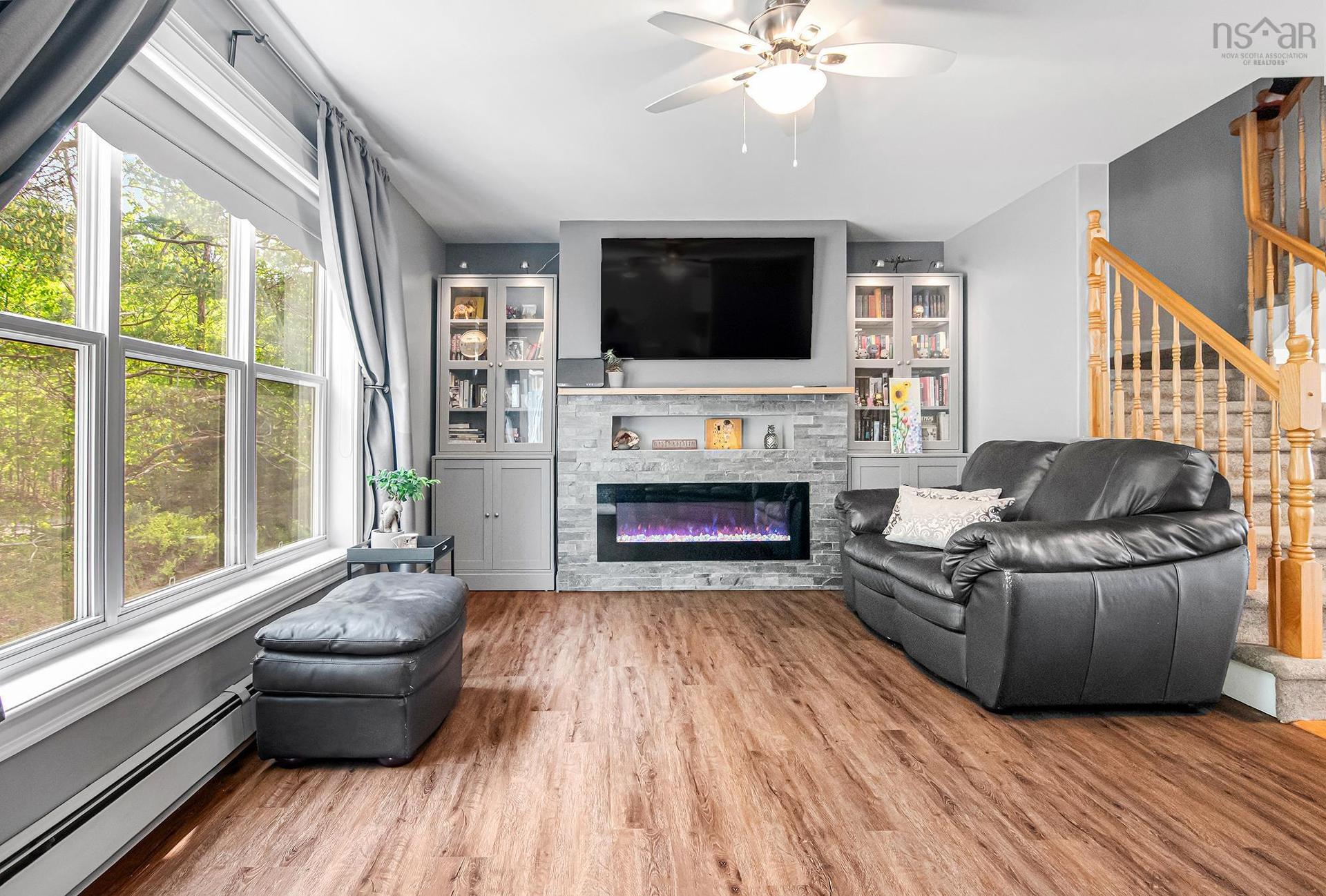 48 Gorsebud Close, Halifax, NS - Indoor Photo Showing Living Room With Fireplace