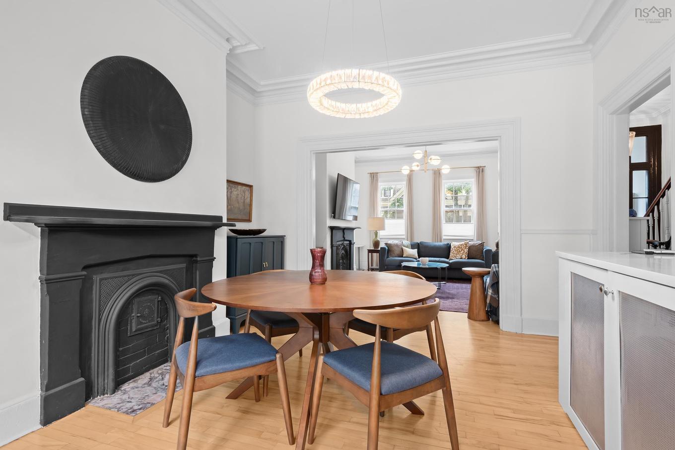 1314 & 1316 Dresden Row, Halifax, NS - Indoor Photo Showing Dining Room With Fireplace