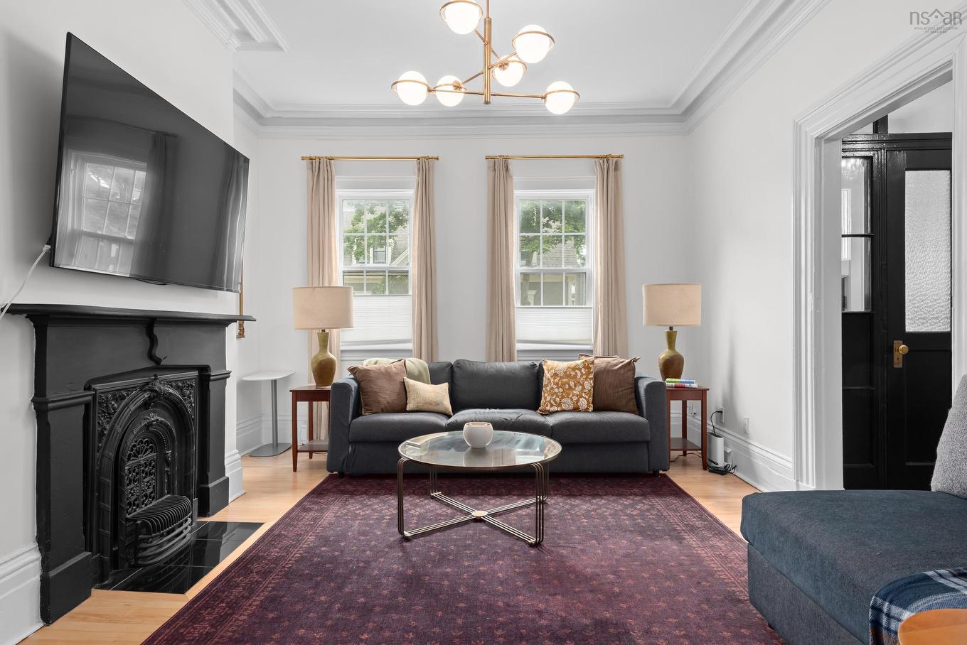 1314 & 1316 Dresden Row, Halifax, NS - Indoor Photo Showing Living Room With Fireplace