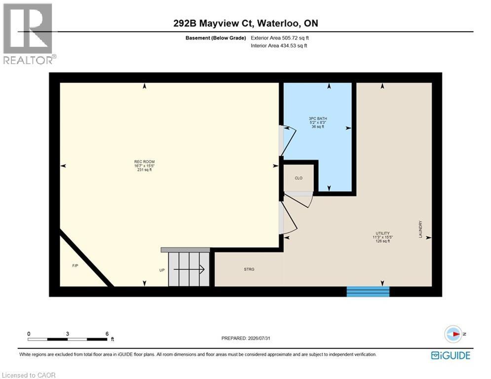 Floor plan - 292 Mayview Court Unit# B, Waterloo, ON - Other