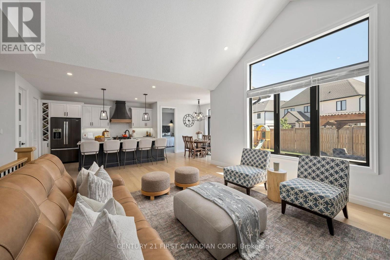 View of Kitchen from Living Room - 126 Aspen Circle, Thames Centre, ON - Indoor Photo Showing Living Room