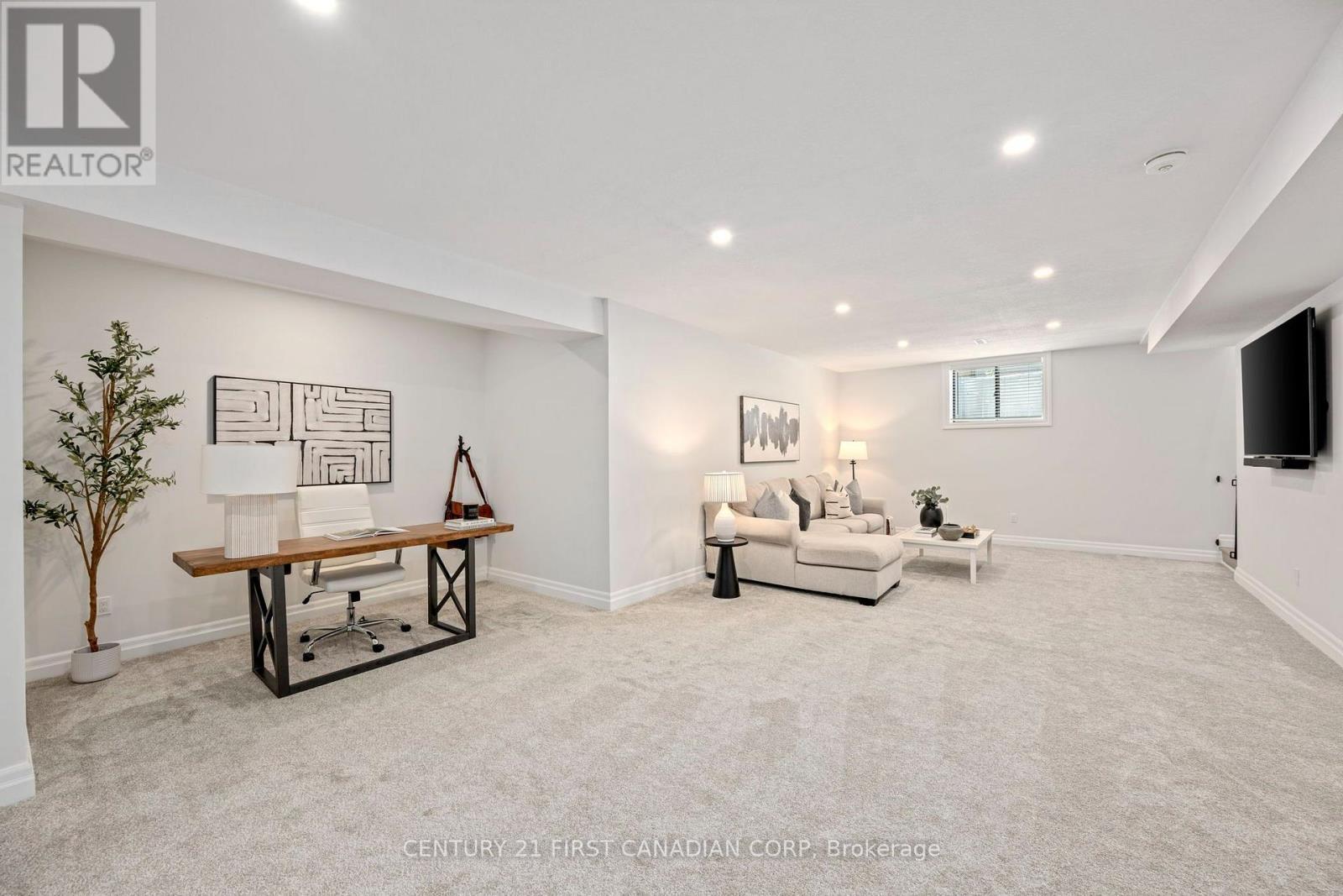 Office/Living Room in the Basement - 126 Aspen Circle, Thames Centre, ON - Indoor