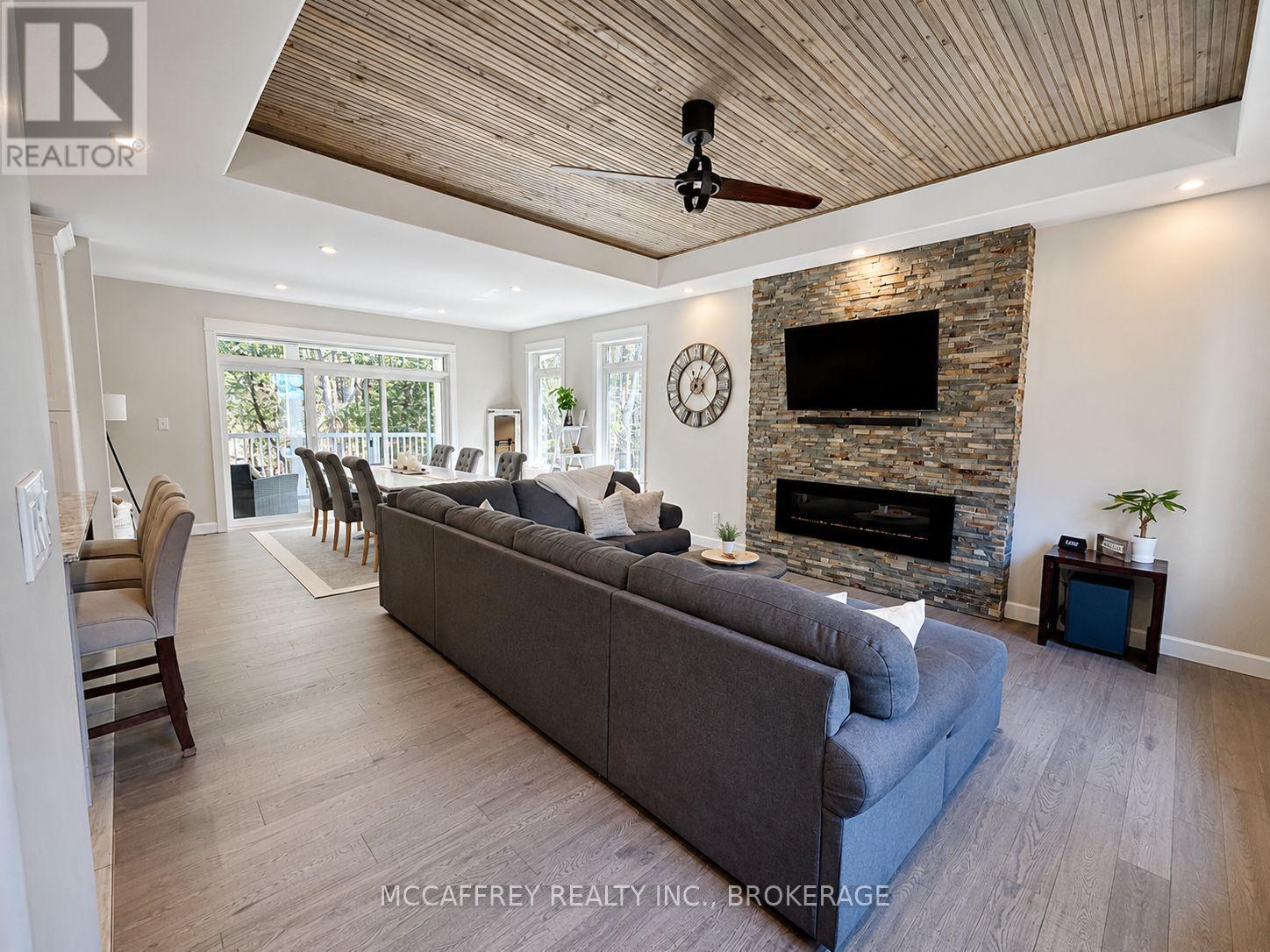 219 Kidds Road, Stone Mills (Stone Mills), ON - Indoor Photo Showing Living Room With Fireplace