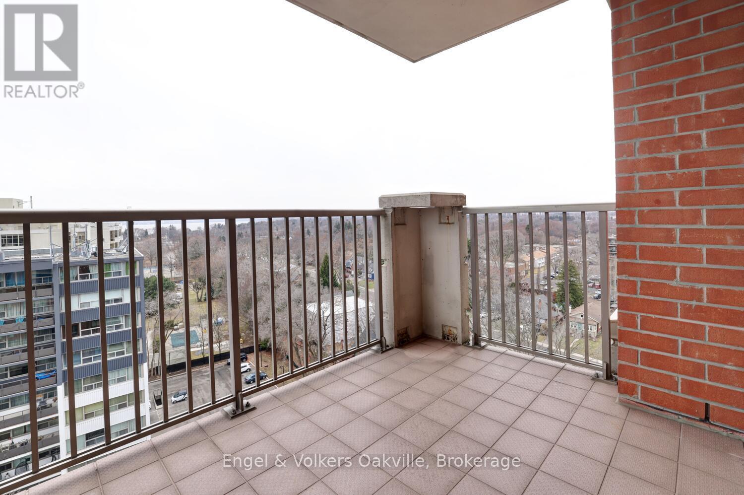 Balcony - 1402 - 442 Maple Avenue, Burlington (Brant), ON - Outdoor With Balcony With Exterior