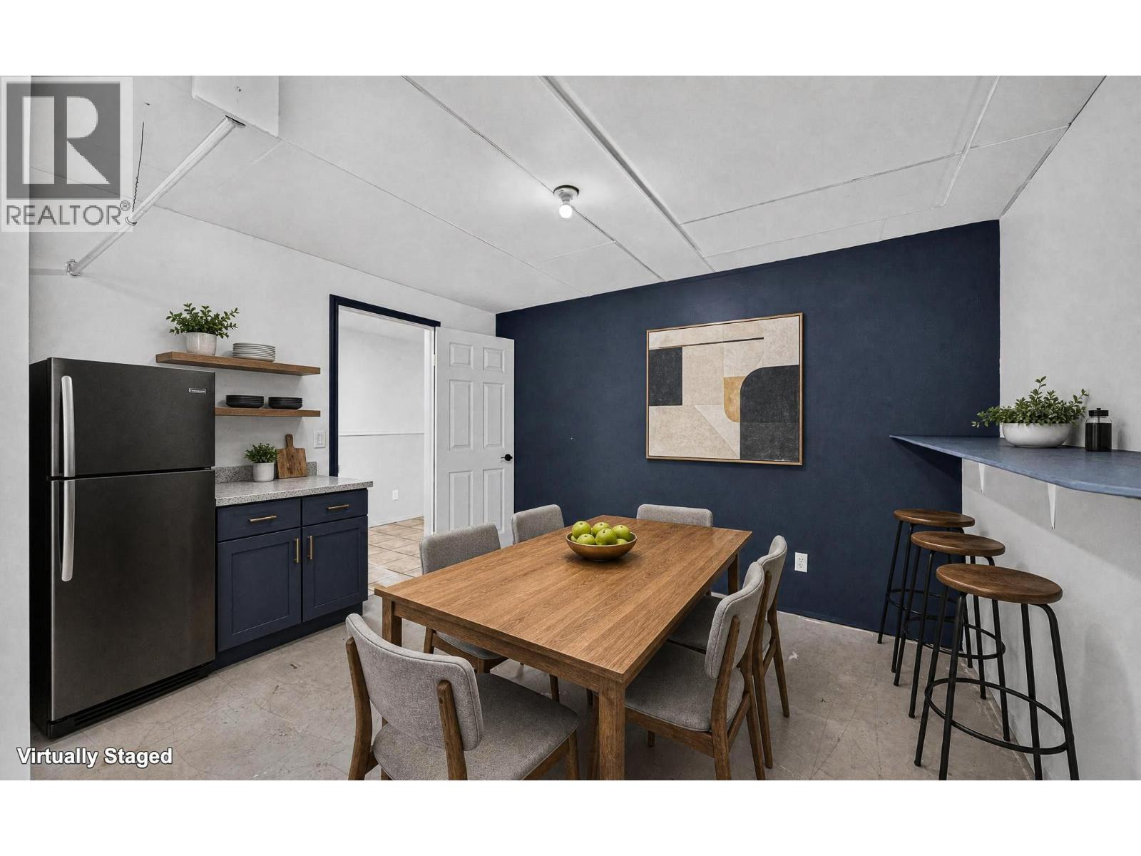 Virtually Staged - 1255 Valley View Drive, Sparwood, BC - Indoor Photo Showing Dining Room
