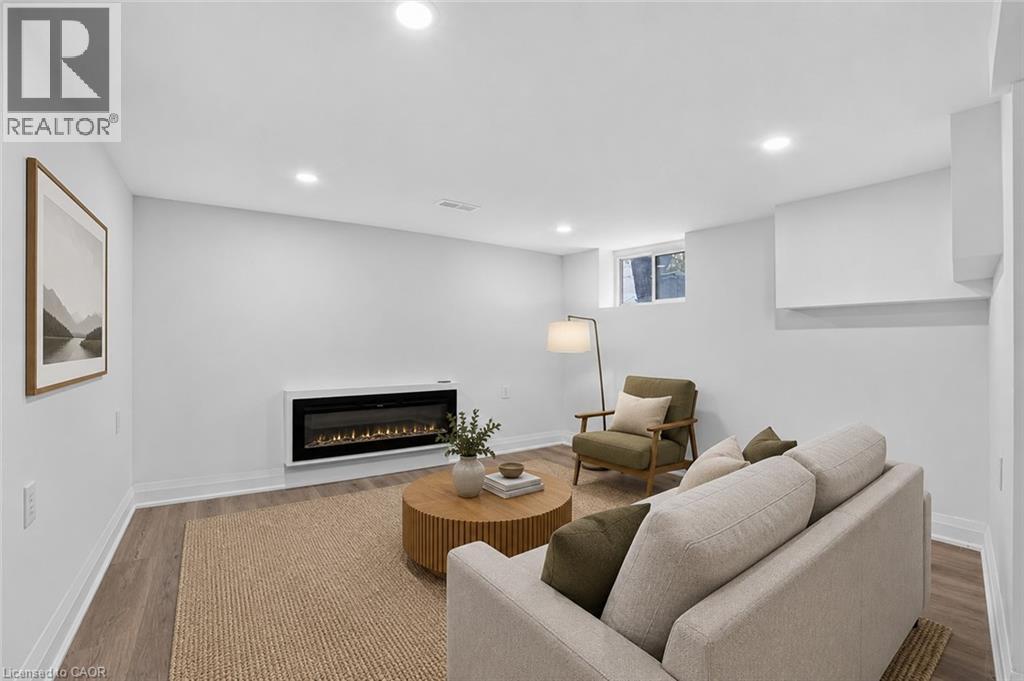 Virtually Staged - 36 Mahony Avenue, Hamilton, ON - Indoor With Fireplace