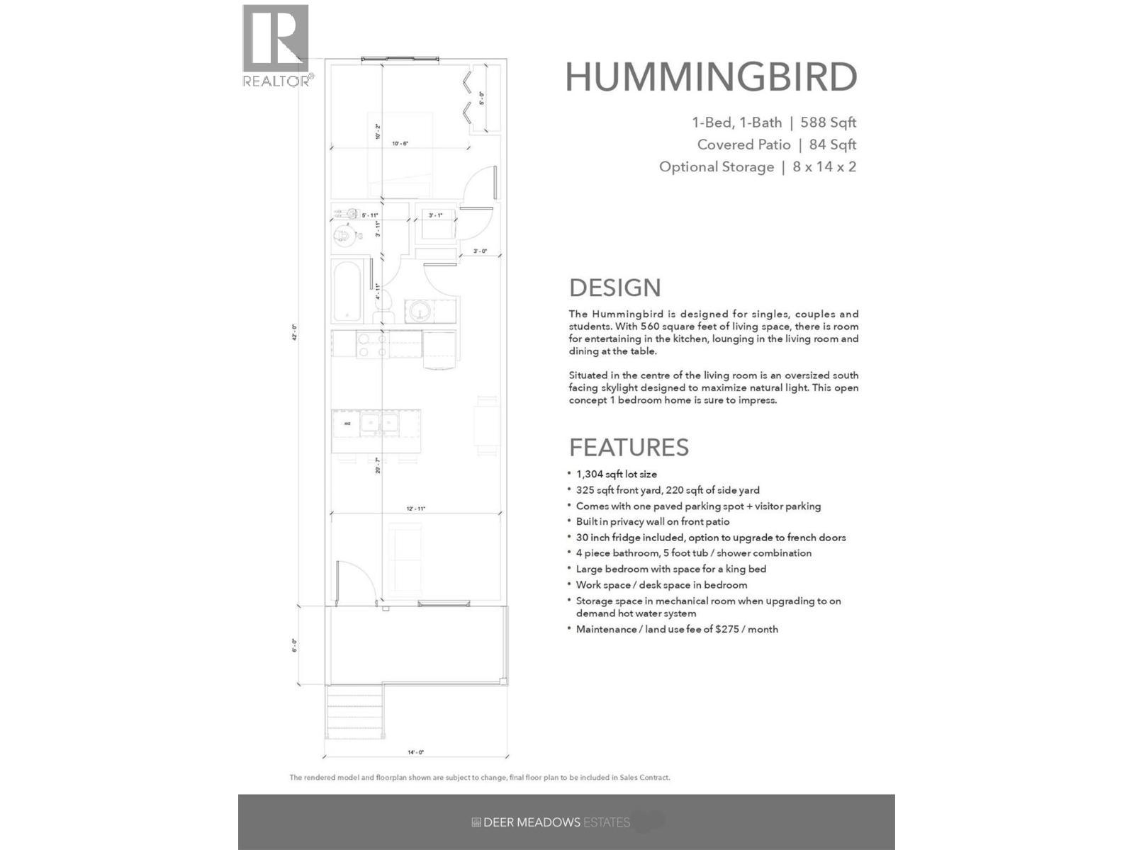 FLOOR PLAN - 8900 Jim Bailey Road Unit# 188D, Kelowna, BC