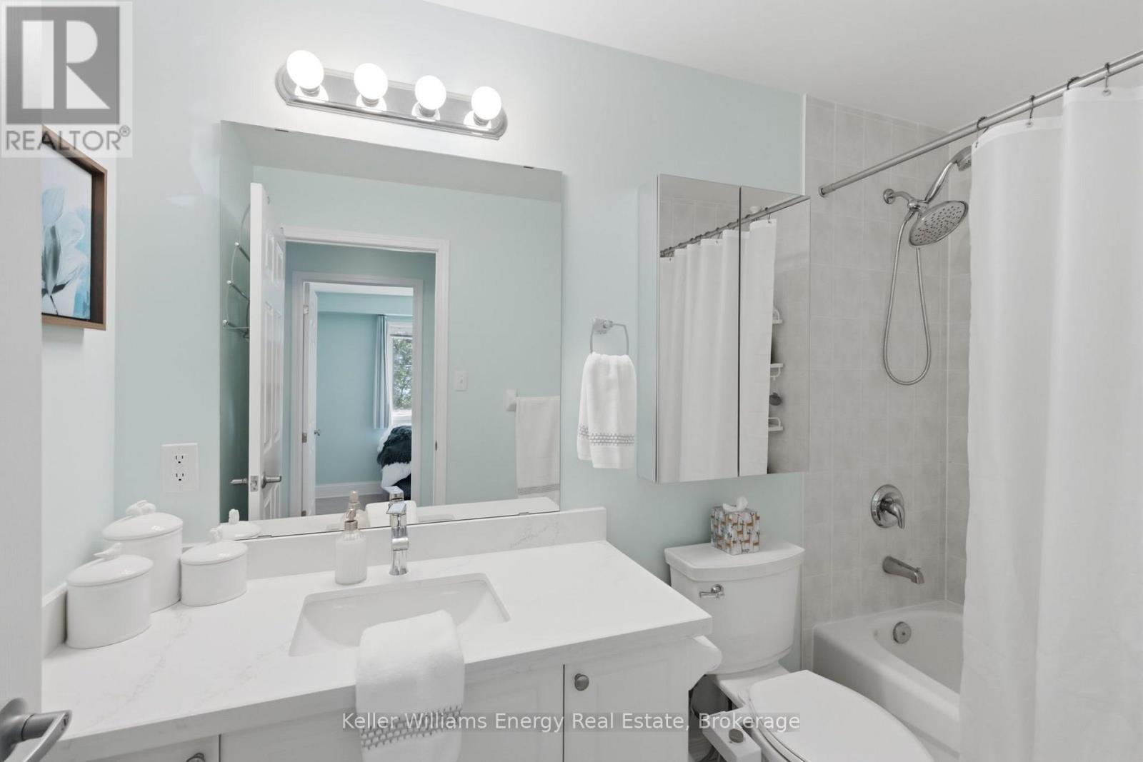 Quartz Counter, newer Sink & Faucet - 204 - 124 Aspen Springs Drive, Clarington (Bowmanville), ON - Indoor Photo Showing Bathroom