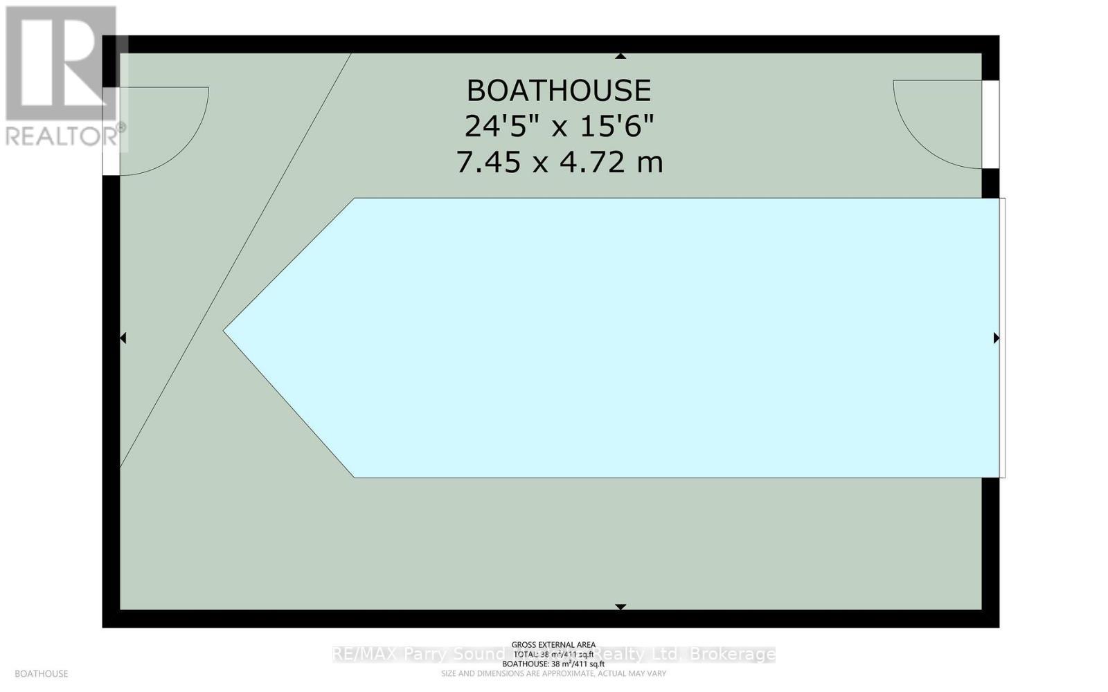Boat house dimensions - 0 Ash S Street, Seguin, ON