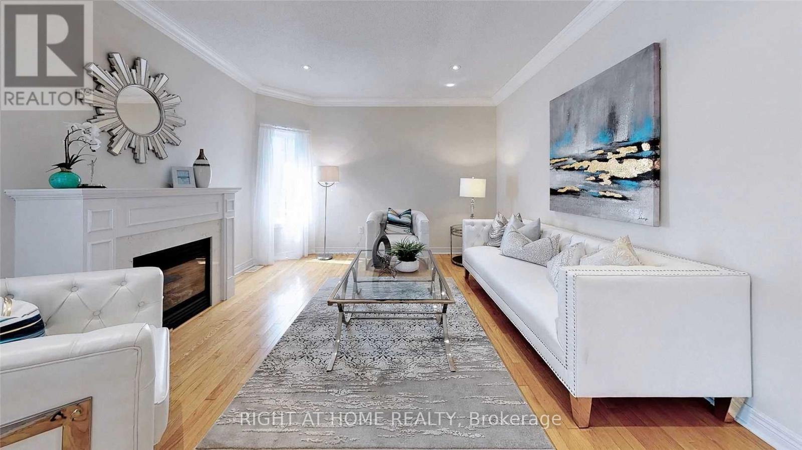46 Danpatrick Drive, Richmond Hill, ON - Indoor Photo Showing Living Room With Fireplace