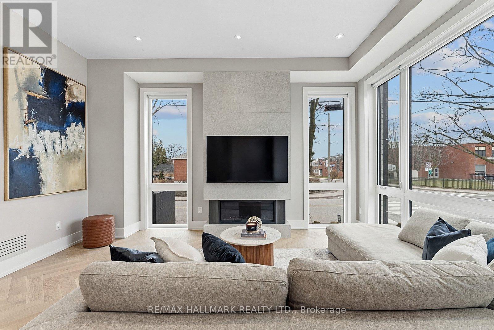 171 Durant Avenue, Toronto, ON - Indoor Photo Showing Living Room With Fireplace