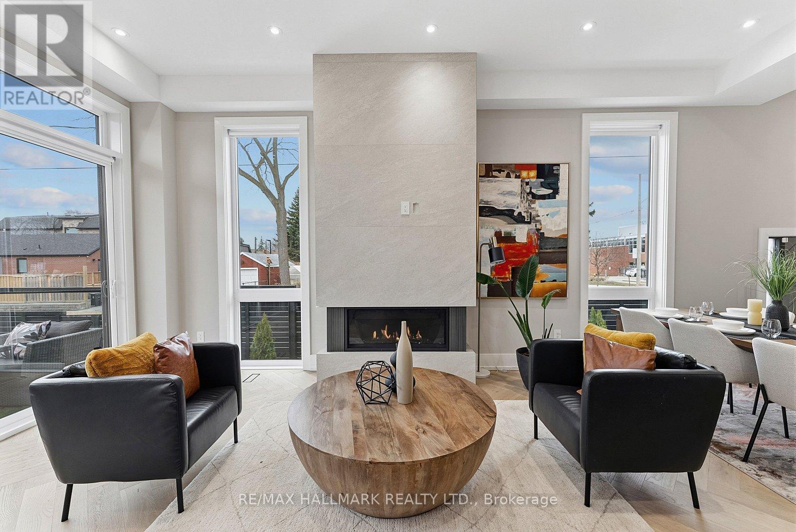171 Durant Avenue, Toronto, ON - Indoor Photo Showing Living Room With Fireplace