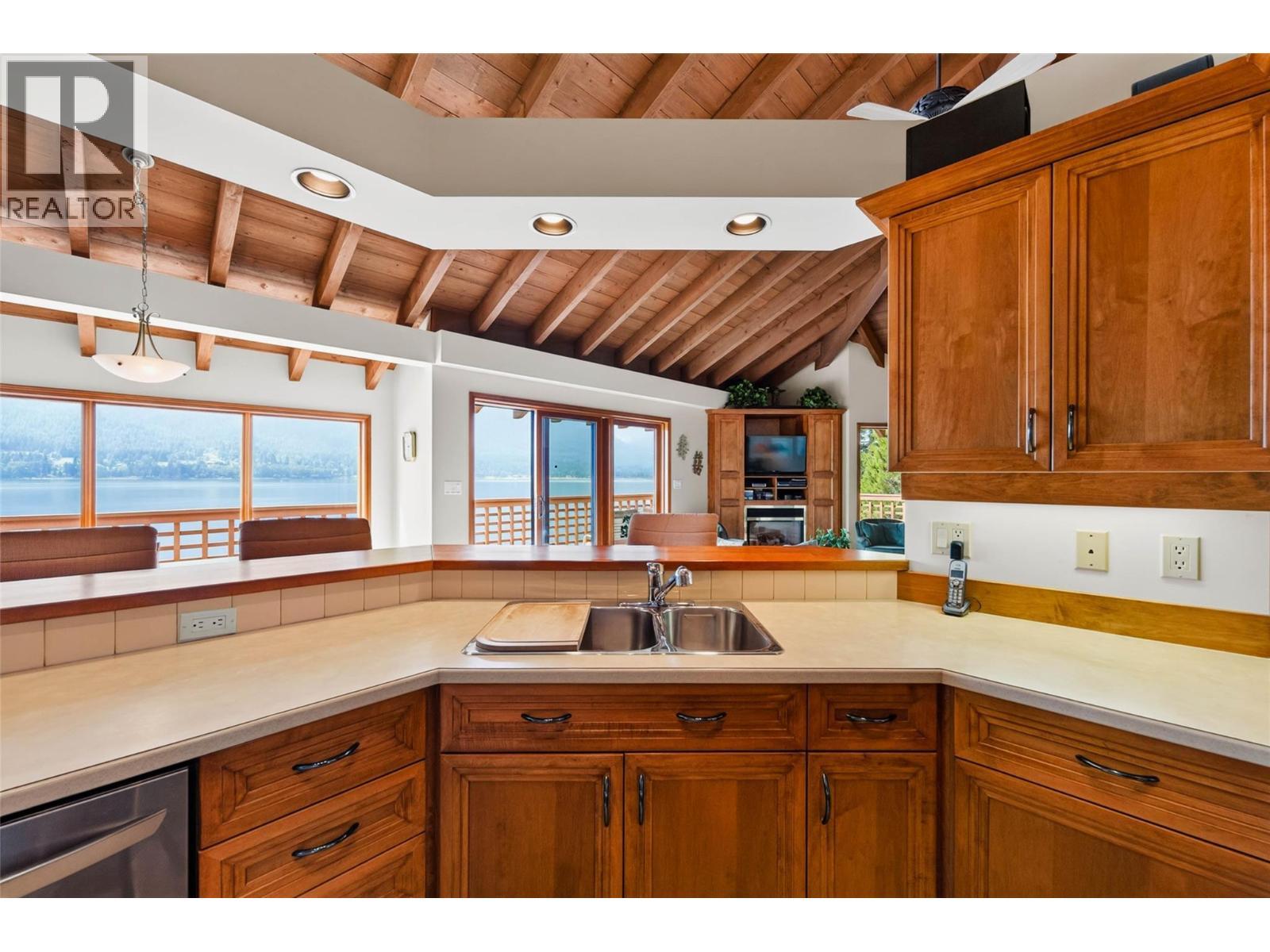 6714 3A Highway, Nelson, BC - Indoor Photo Showing Kitchen With Double Sink