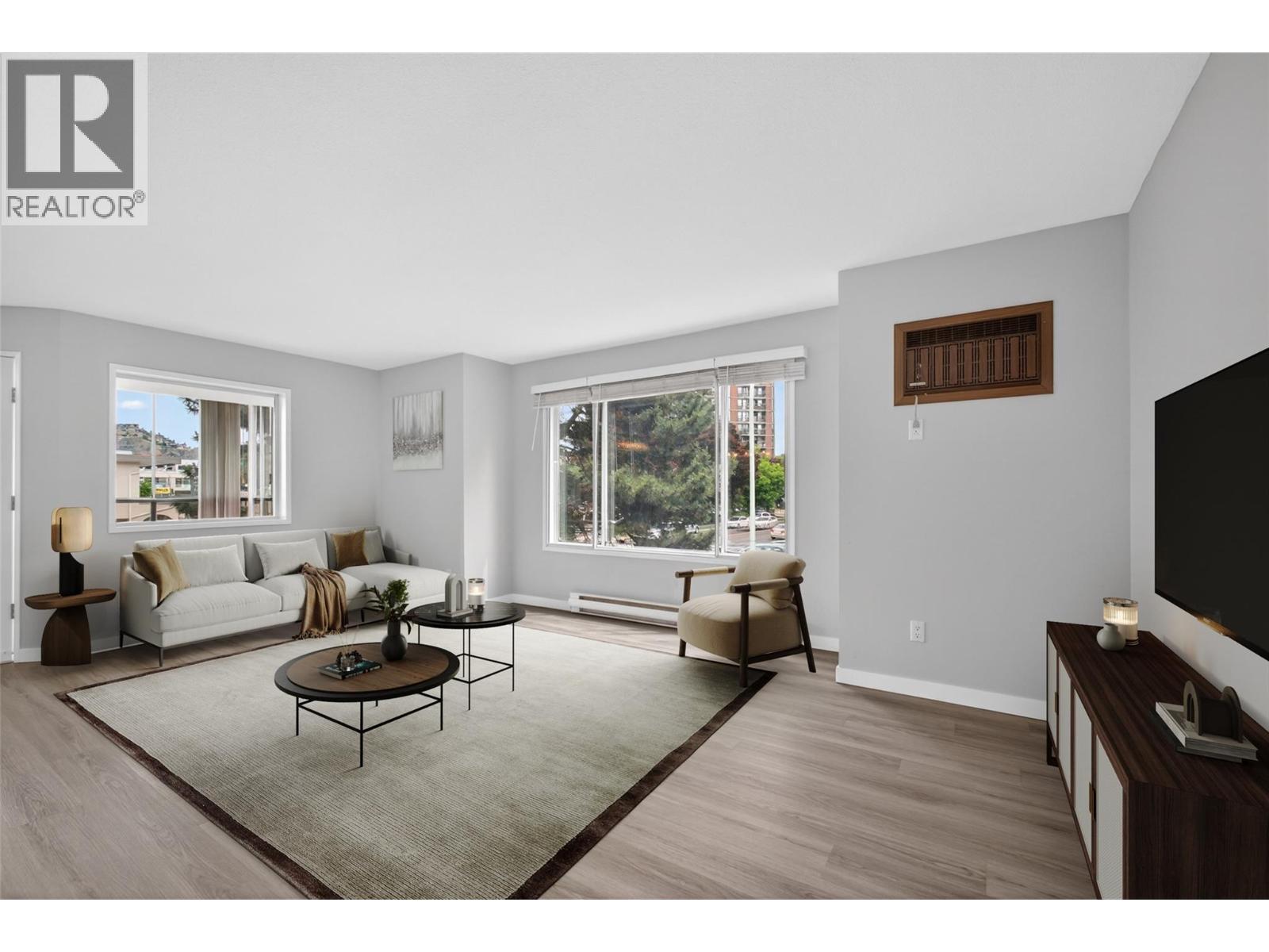 *Virtually Staged* - 1610 Gordon Drive Unit# 101 Lot# 1, Kelowna, BC - Indoor Photo Showing Living Room