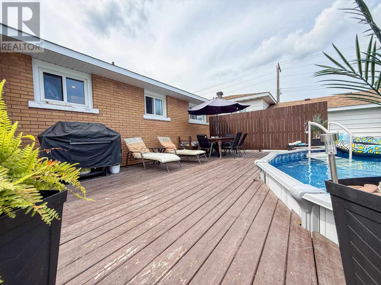 87 Murton Ave, Sault Ste. Marie, ON - Outdoor With Above Ground Pool With Deck Patio Veranda With Exterior