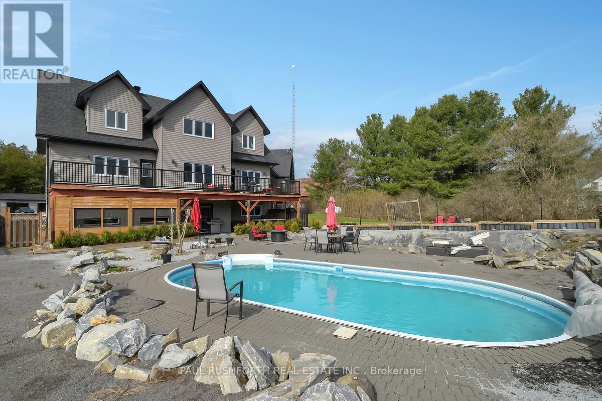 Backyard - 3968 Elphin Maberly Road, Frontenac (Frontenac North), ON - Outdoor With In Ground Pool With Deck Patio Veranda