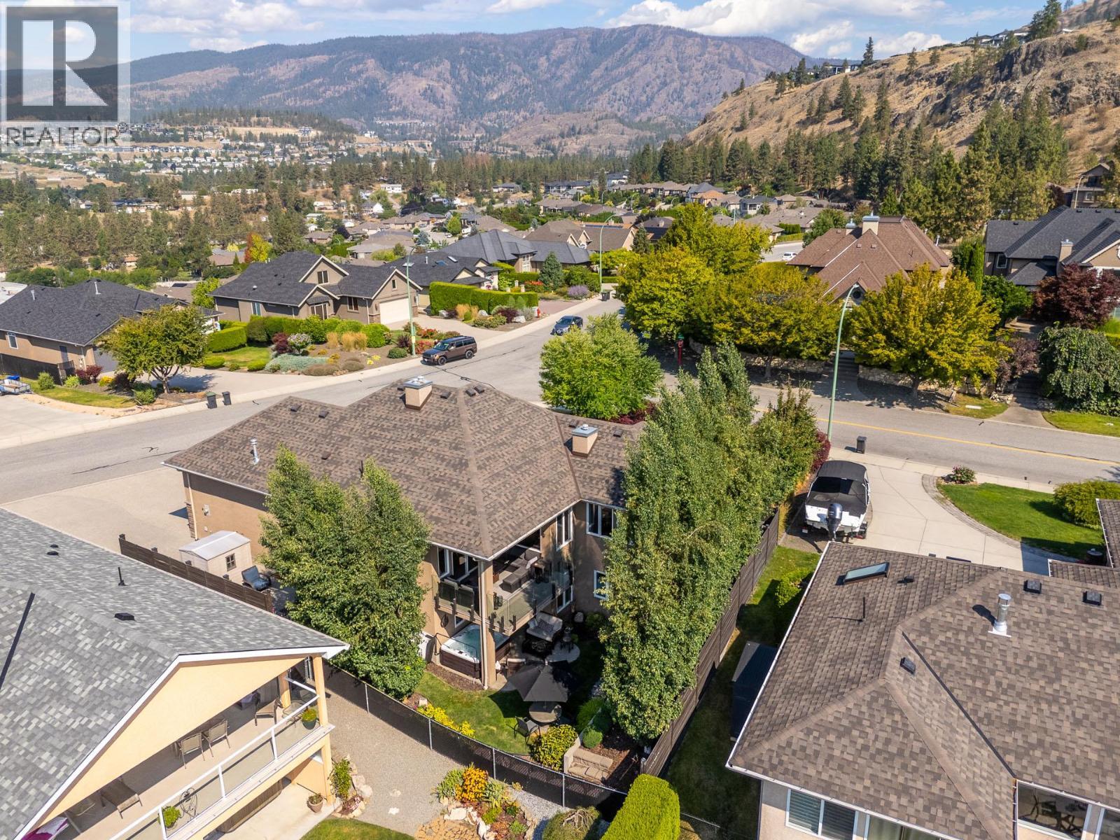 Backyard Aerial View - 1635 Gregory Road, West Kelowna, BC - Outdoor With View