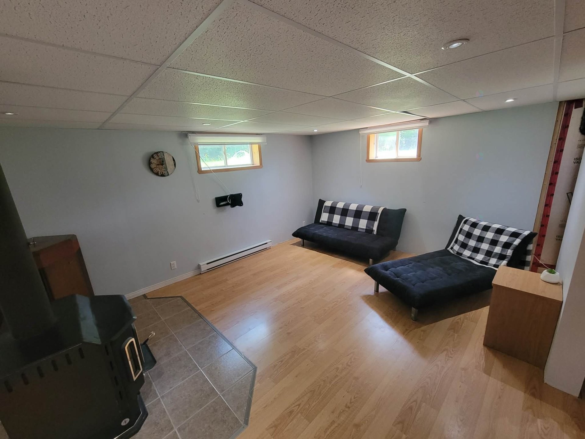 Family Room - 118 Rue Bilodeau, Saint-Sylvestre, QC - Indoor Photo Showing Basement