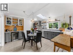 Coffee nook with wine fridge. -