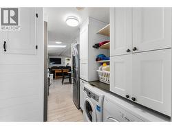 Laundry is tucked away. -