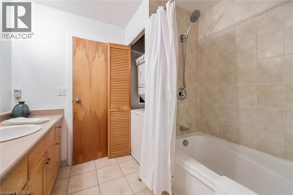 Laundry located in the closet in the bathroom. - 26 Ontario Street Unit# 127, Guelph, ON - Indoor Photo Showing Bathroom