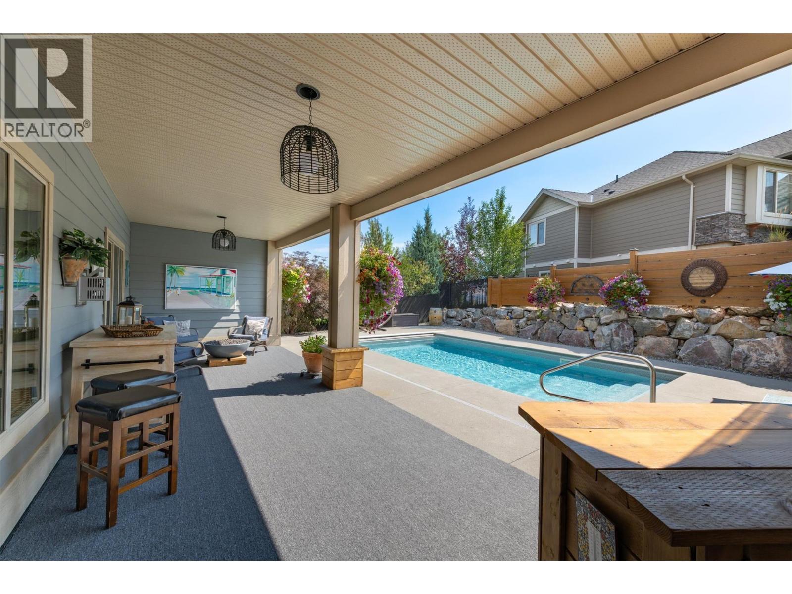 12931 East Ridge Drive, Lake Country, BC - Outdoor With In Ground Pool With Deck Patio Veranda