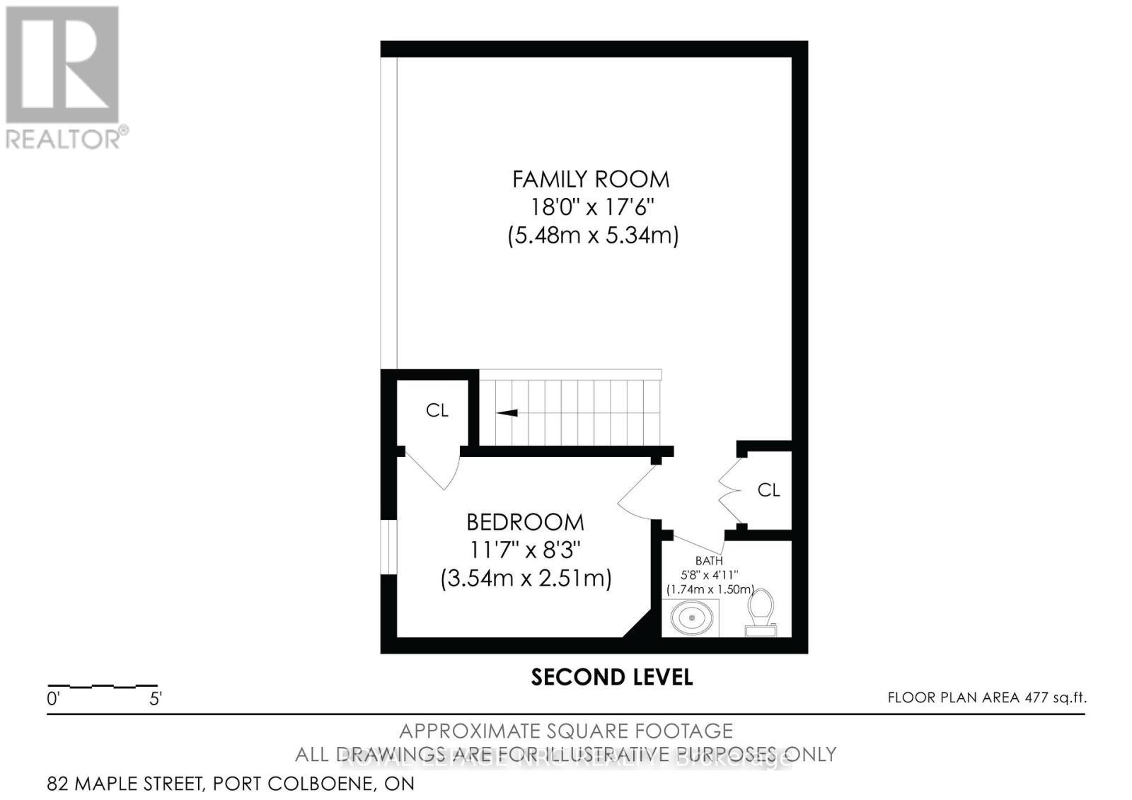 Upper Floor Plan - 82 Maple Street, Port Colborne (Sugarloaf), ON - Other