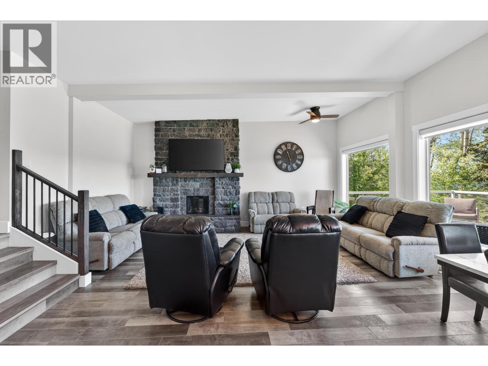 13239 Paradise Street, Fort St. John, BC - Indoor Photo Showing Living Room With Fireplace