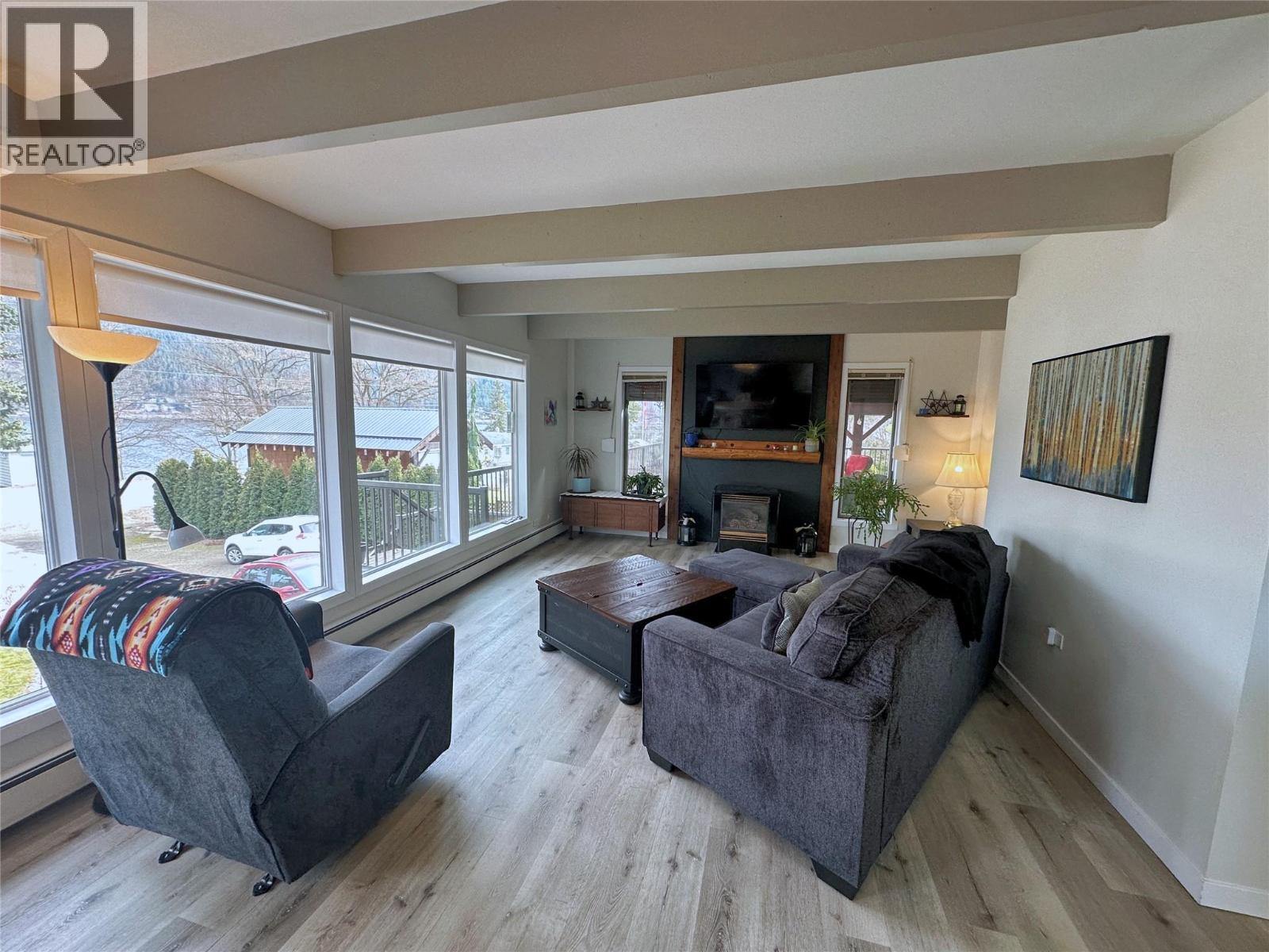 2428 Blind Bay Road, Blind Bay, BC - Indoor Photo Showing Living Room With Fireplace
