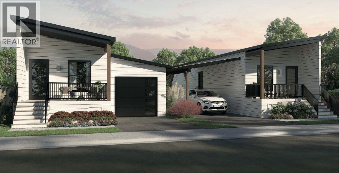 WOODLARK 2 BEDROOM Developers Rendering. Base model comes with carport as standard. - 8900 Jim Bailey Road Unit# 167, Kelowna, BC
