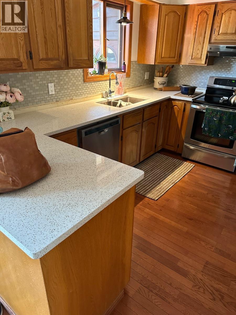 5128 44 Place Ne, Chetwynd, BC - Indoor Photo Showing Kitchen With Double Sink