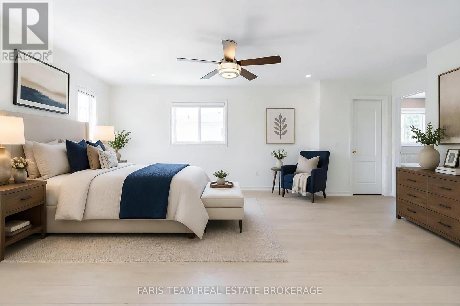 Virtually staged - 2 Vanessa Drive, Orillia, ON - Indoor Photo Showing Bedroom