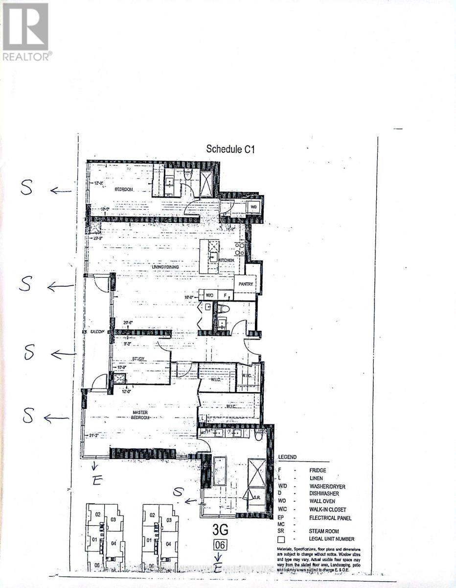 Builder Floor Plan with measurements - 4406 - 300 Front Street W, Toronto, ON - Other
