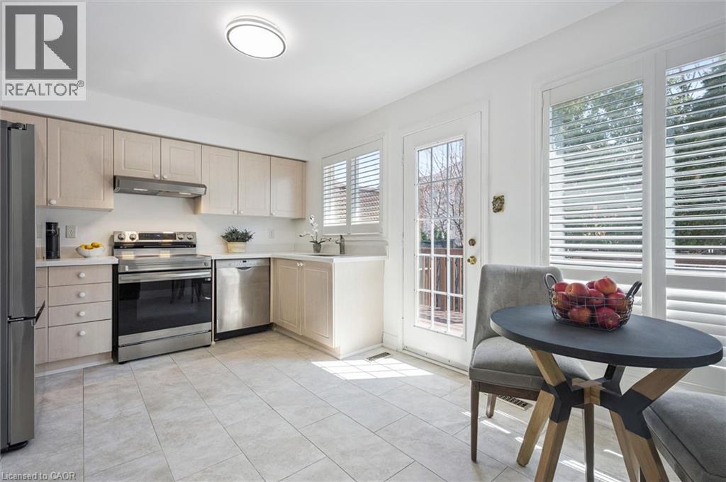 Kitchen featuring light-toned cabinetry and stainless steel appliances - 5147 Ravine Crescent, Burlington, ON - Indoor