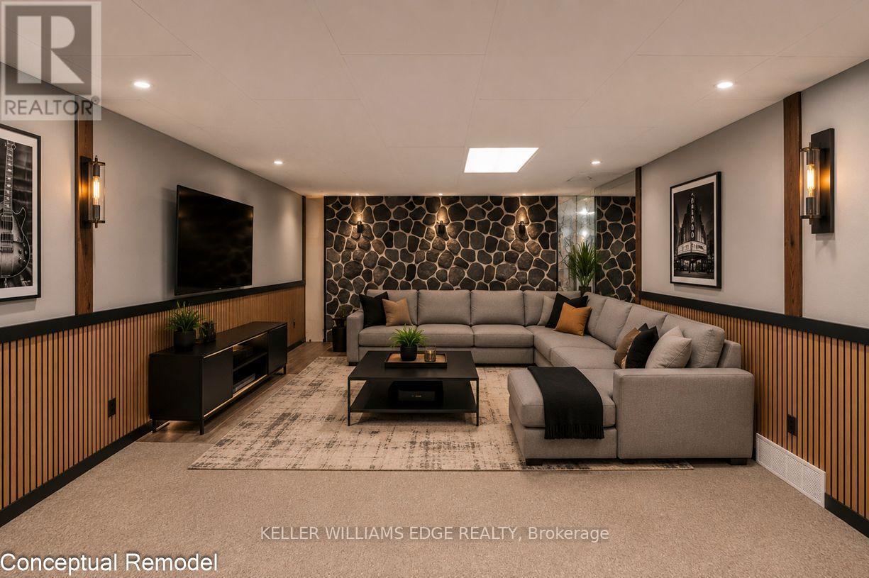 Rec room virtual remodel - 2138 Falmouth Terrace, Burlington, ON - Indoor Photo Showing Other Room