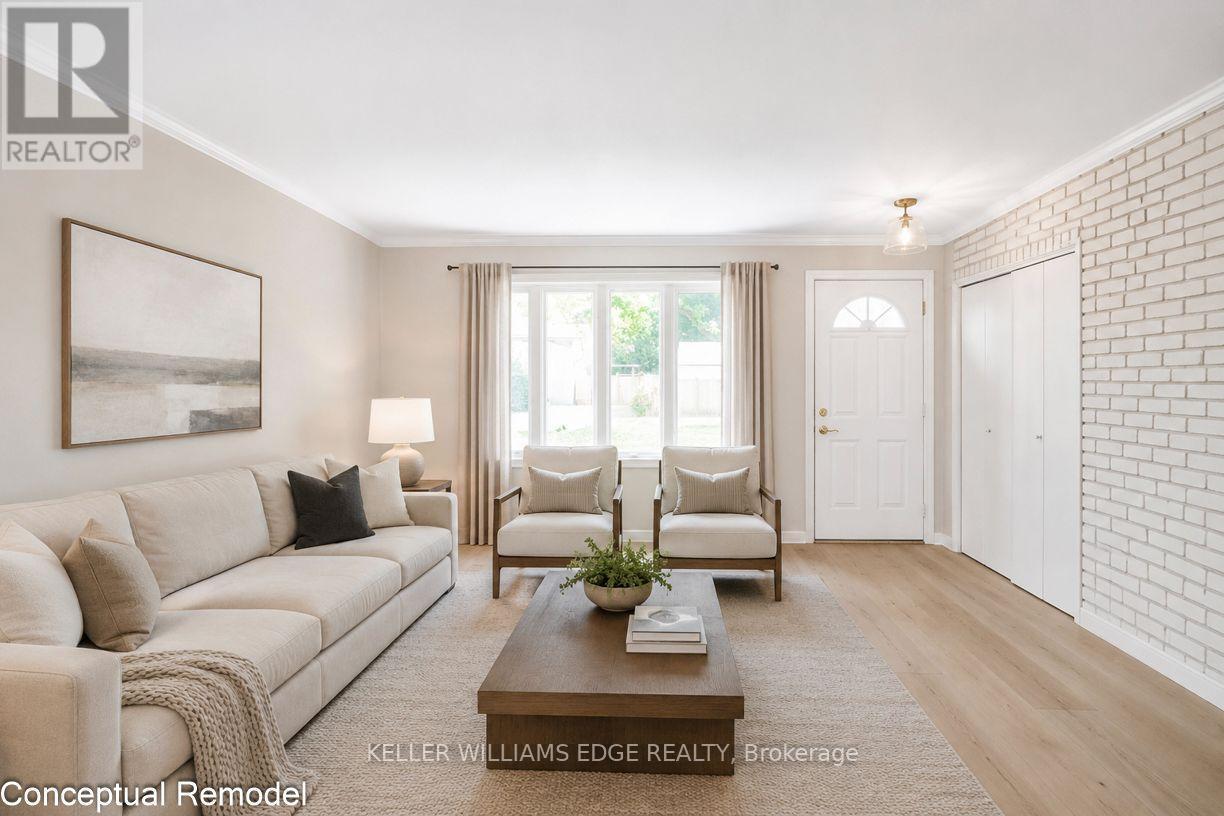 Virtual update of living room - 2138 Falmouth Terrace, Burlington, ON - Indoor Photo Showing Living Room