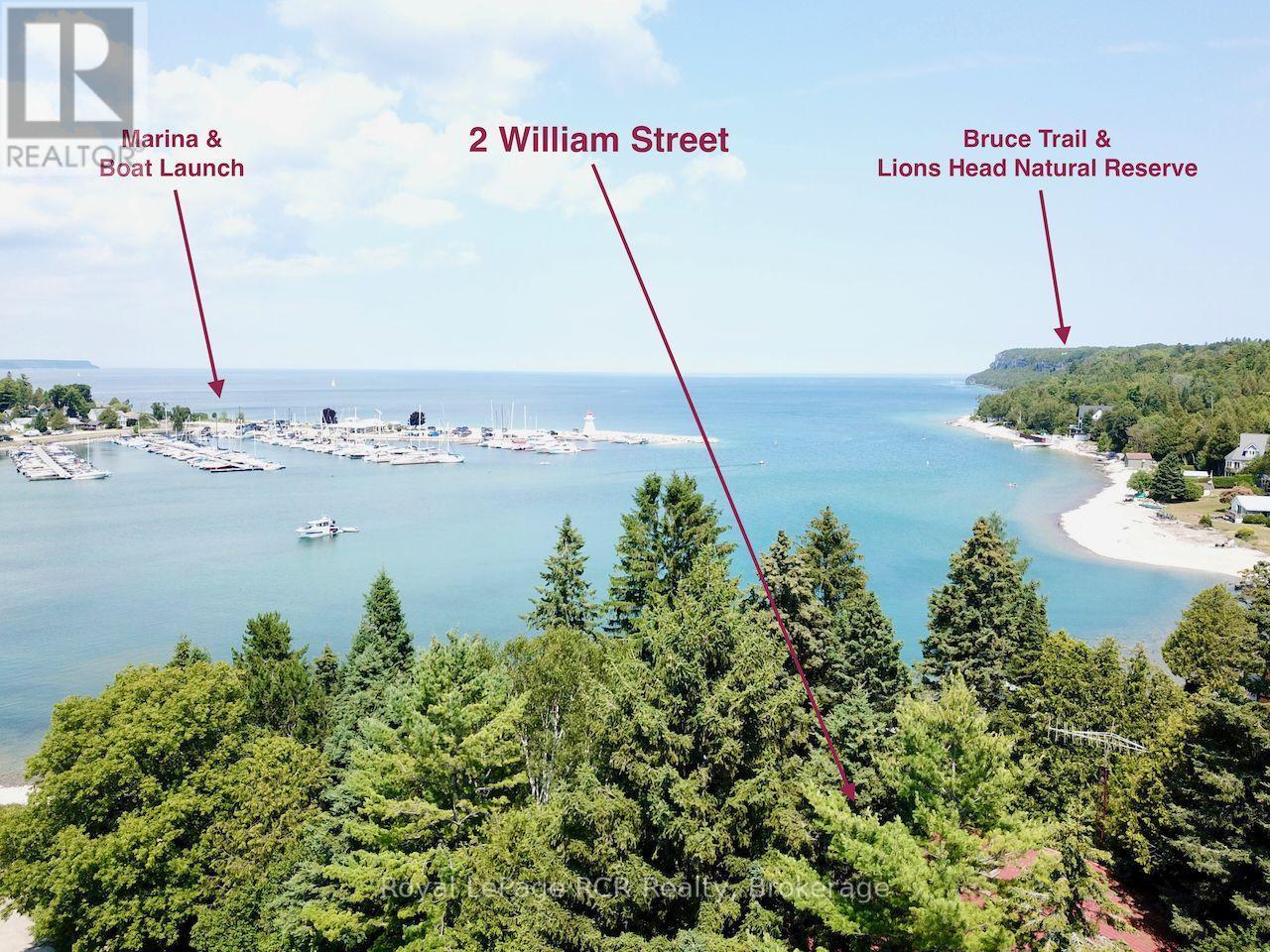 Marina & Bruce Trail steps away. - 2 William Street, Northern Bruce Peninsula, ON - Outdoor With Body Of Water With View
