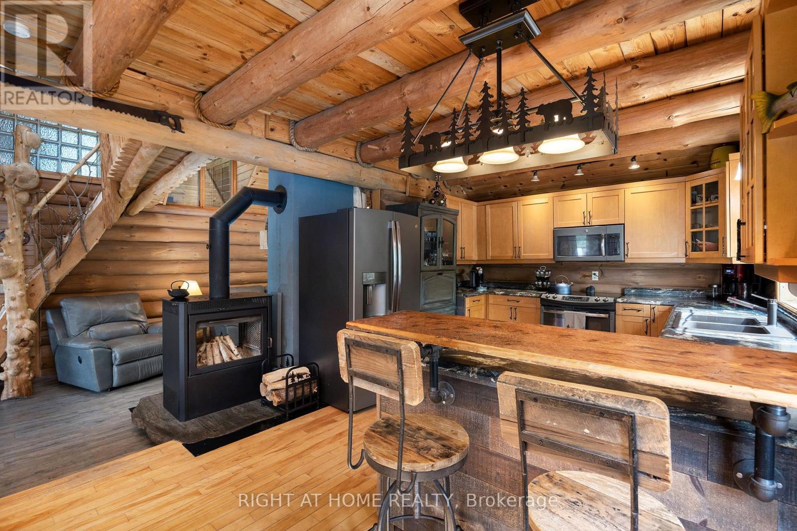 235 Loch Erne Road, Mcdougall, ON - Indoor Photo Showing Kitchen With Double Sink