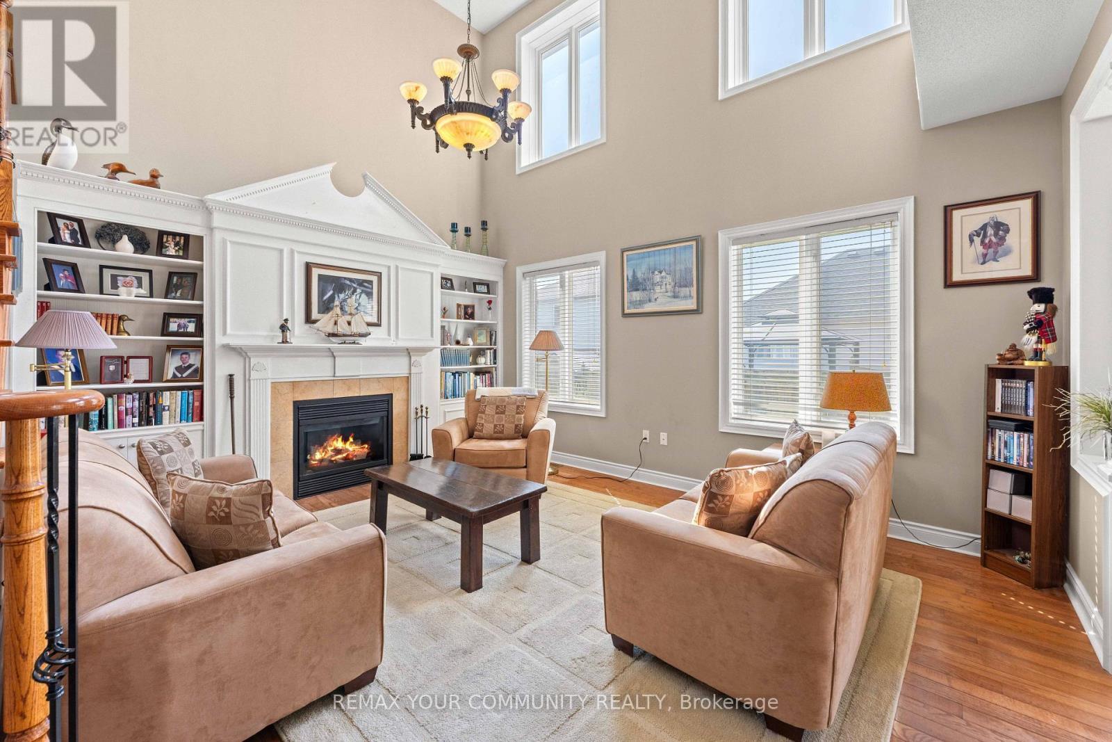 53 Brookwood Drive, Barrie, ON - Indoor Photo Showing Living Room With Fireplace
