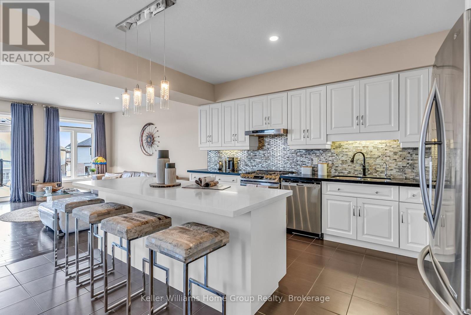 17 Dudley Drive, Guelph (Kortright East), ON - Indoor Photo Showing Kitchen With Stainless Steel Kitchen With Upgraded Kitchen