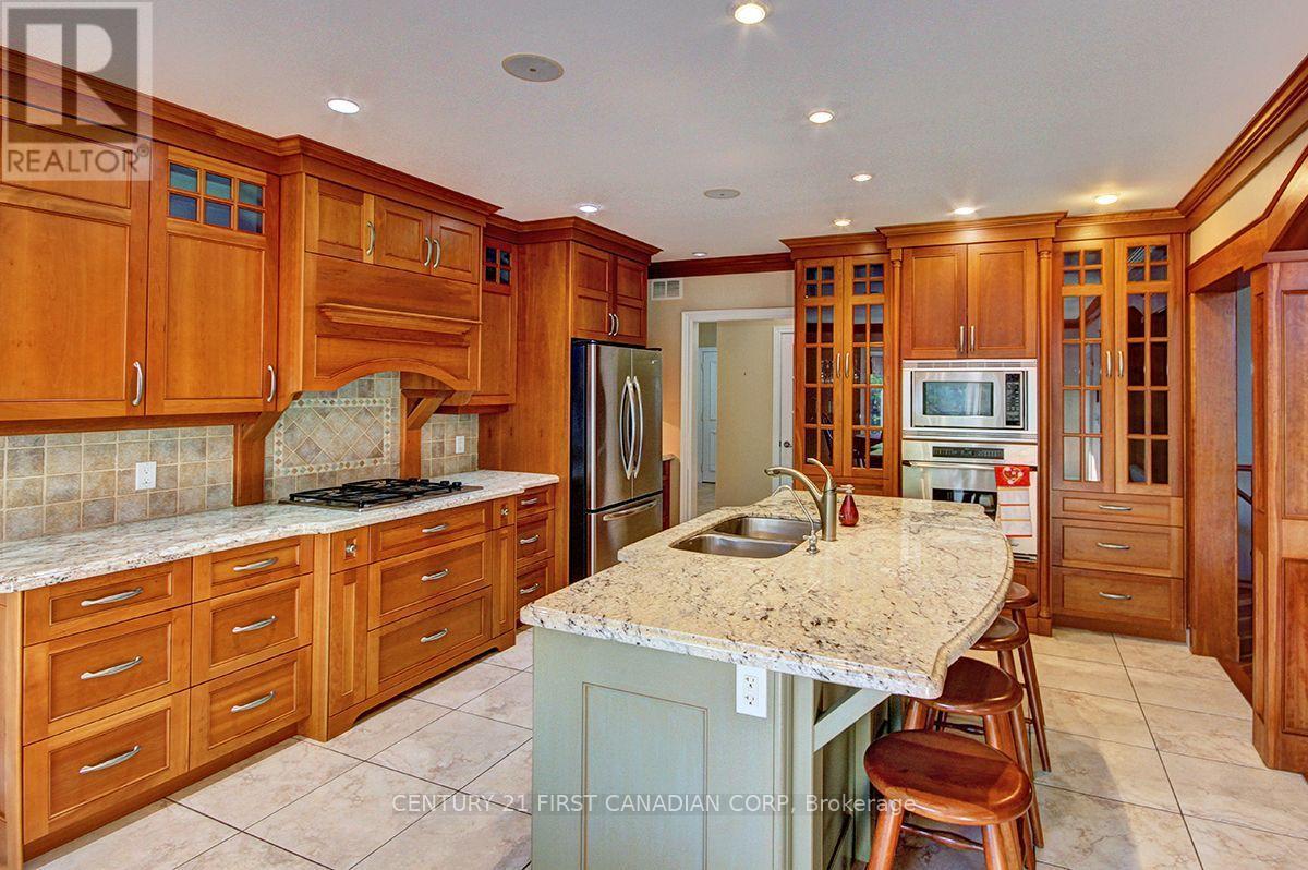 581 Plane Tree Drive, London North (North R), ON - Indoor Photo Showing Kitchen With Double Sink With Upgraded Kitchen