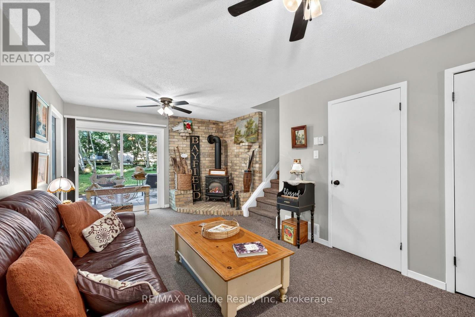 45 Main Street S, Bluewater (Bayfield), ON - Indoor Photo Showing Living Room With Fireplace