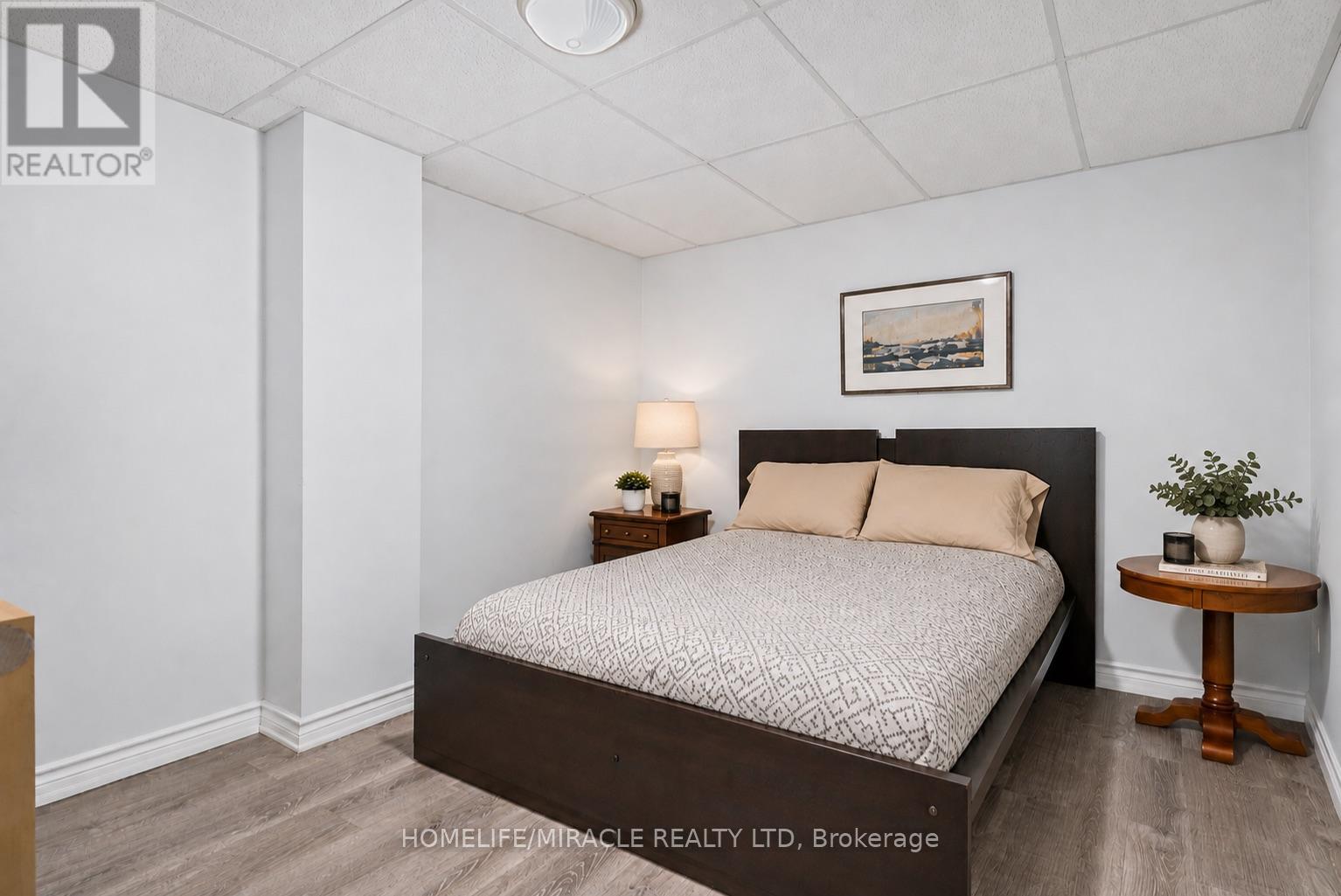 Basement Bed 1 Virtual Stage Decore - 71 Skyvalley Drive, Brampton, ON - Indoor Photo Showing Bedroom