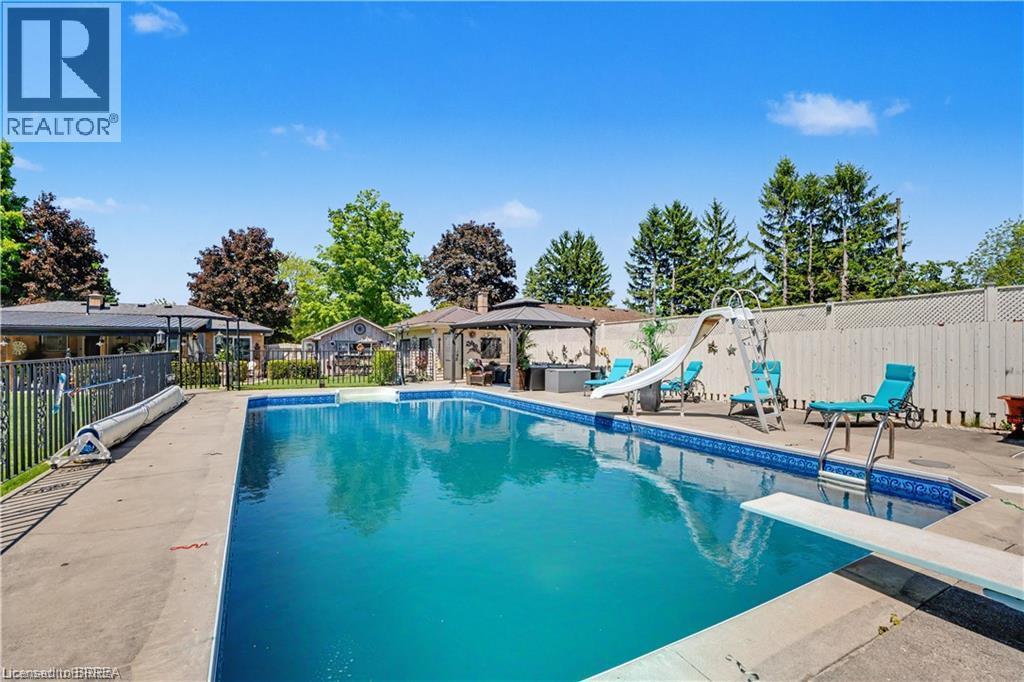 52 Lorne Avenue, Burford, ON - Outdoor With In Ground Pool With Backyard