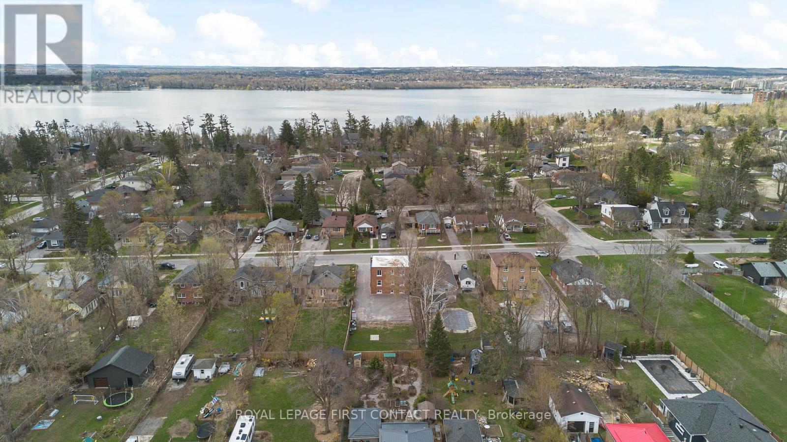 View of Rear Yard and Kempenfelt Bay. - 134 Napier Street, Barrie, ON - Outdoor With Body Of Water With View