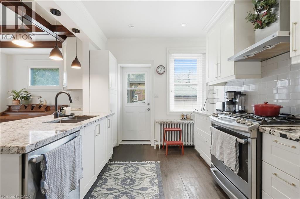37 Connaught Avenue S, Hamilton, ON - Indoor Photo Showing Kitchen With Double Sink